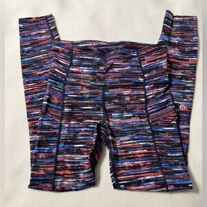 Lululemon Fast & Free 7/8 Tight II Size 4 Nulux 23" In Hinshu Alpine White Multi